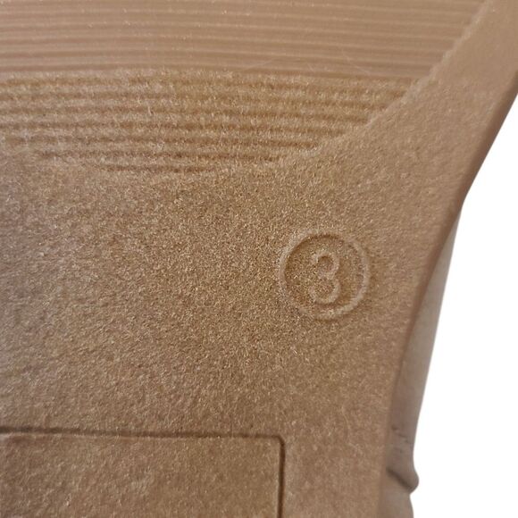 SO Ankle Boots Taupe‎ Suede With Eyelet And Bows Zipper Girls Size 7.5 - Picture 8 of 13